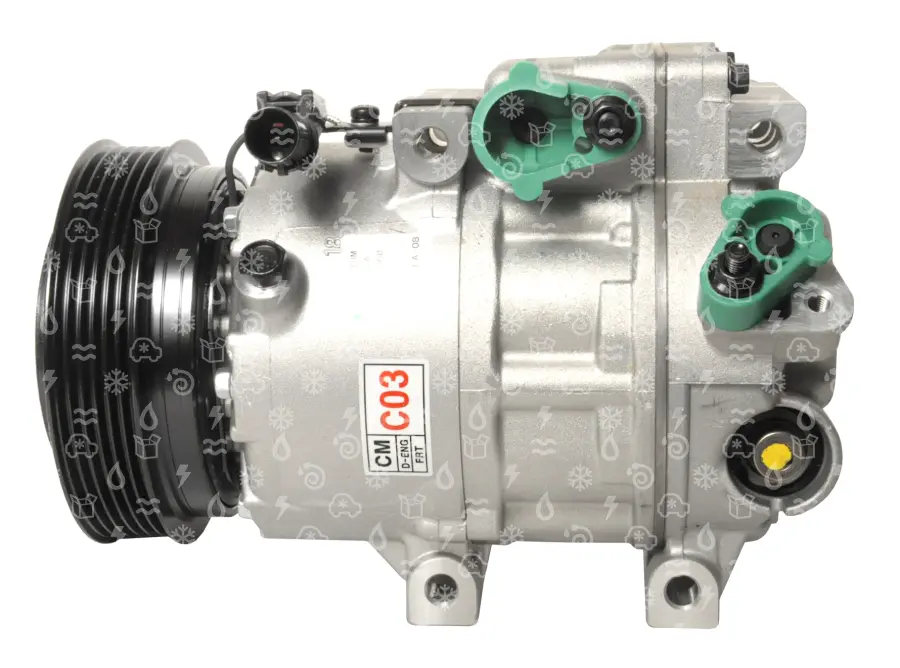 kompresor Visteon Scroll 16, řemenice 120 mm - PV6, 12V, OEM 97701